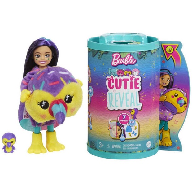 Mattel Barbie Κουκλα Chelsea Cutie Reveal Παπαγαλακι - HKR16
