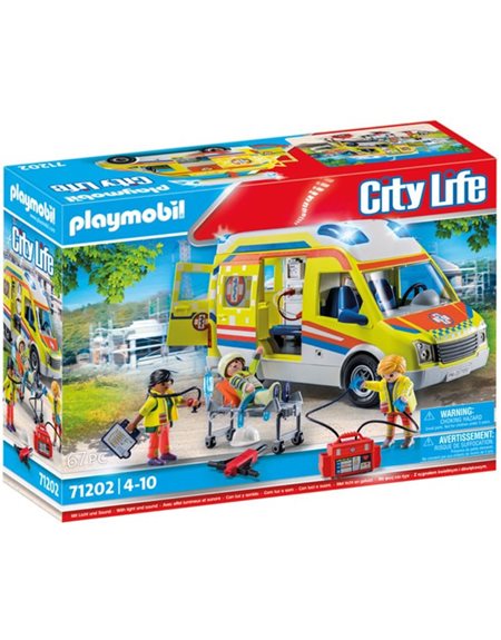 Playmobil City Life Ασθενοφορο Με Διασωστες - 71202