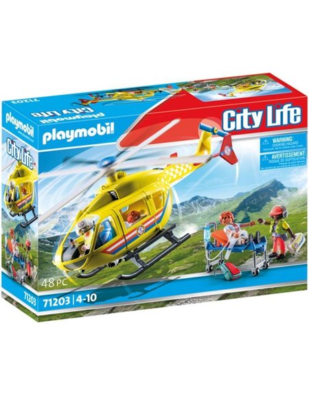 Playmobil City Life Ελικοπτερο Πρωτων Βοηθειων - 71203