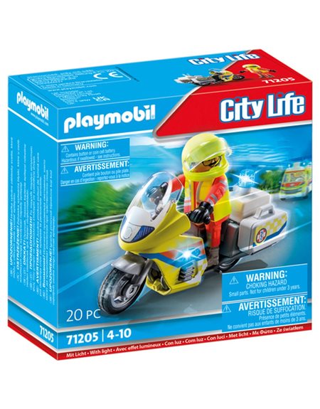 Playmobil City Life Διασωστης Με Μοτοσικλετα - 71205