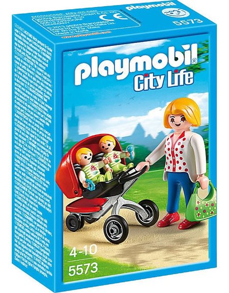 Playmobil City Life Μαμά Με Δίδυμα Και Καροτσάκι - 5573