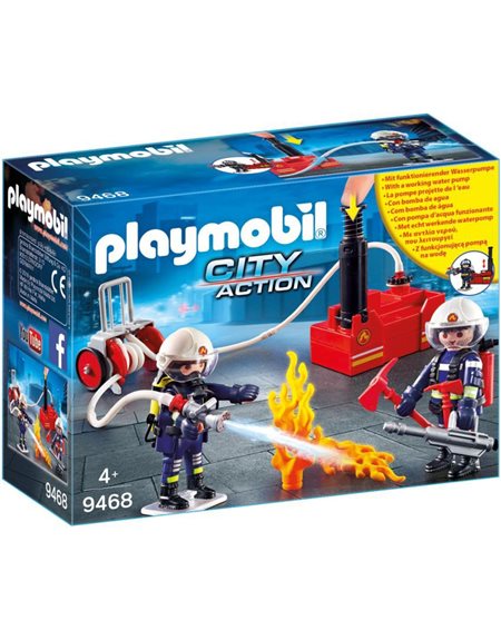 Playmobil City Action Πυροσβέστες Με Αντλία Νερού - 9468