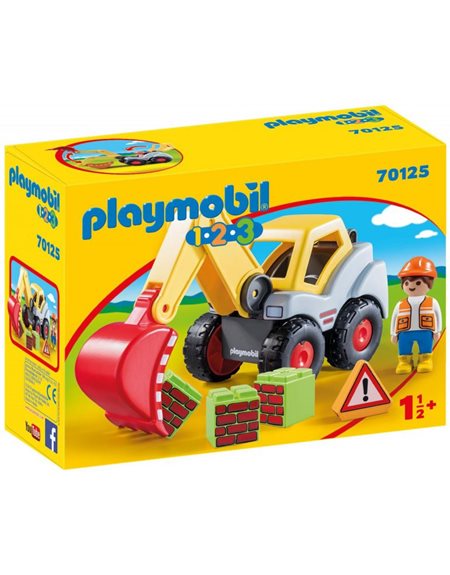 Playmobil 1.2.3 Φορτωτής Εκσκαφέας - 70125