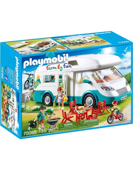 Playmobil Family Fun Αυτοκινούμενο Οικογενειακό Τροχόσπιτο - 70088
