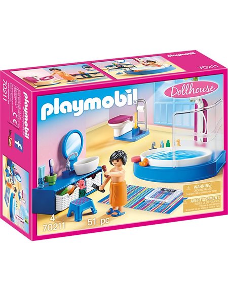 Playmobil Πολυτελες Λουτρο Με Μπανιερα - 70211