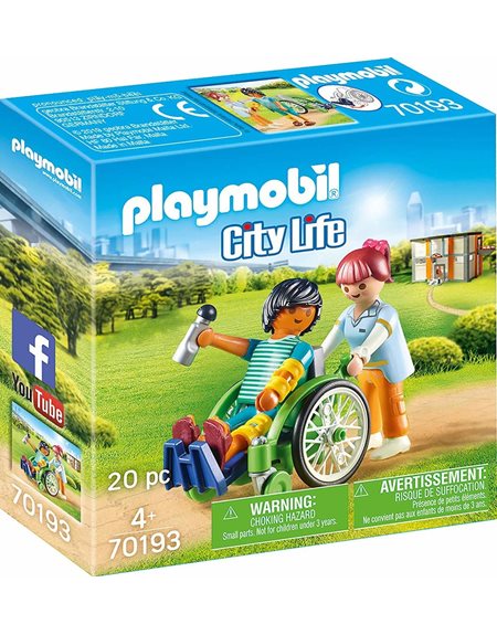 Playmobil City Life Ασθενής Με Καροτσάκι - 70193