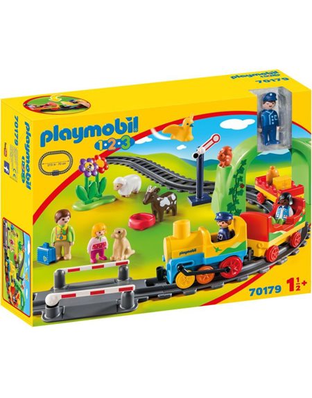 Playmobil 1.2.3 Σετ Τρένου Με Ζωάκια Και Επιβάτες - 70179