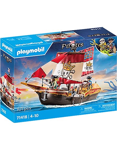 Playmobil Pirates Πειρατική Γαλέρα Ο Βασιλιάς Των Πειρατών - 71418