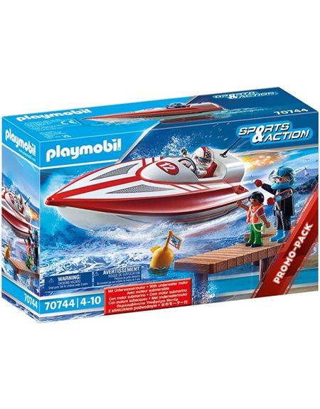 Playmobil Sports & Action Αγωνιστικο Ταχυπλοο Σκαφος - 70744