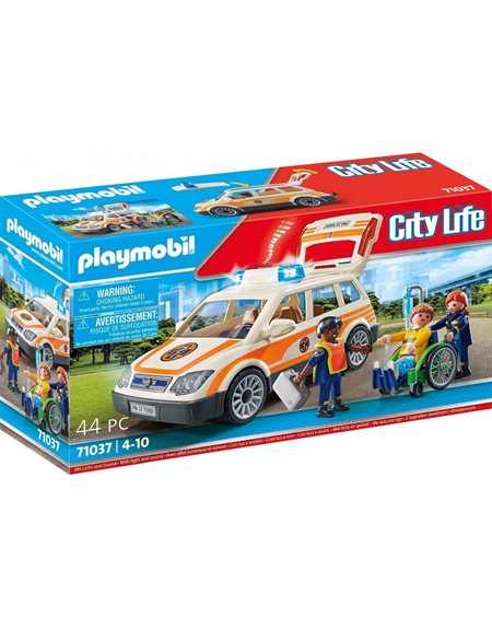 Playmobil City Life Οχημα Πρωτων Βοηθειων & Διασωστες - 71037