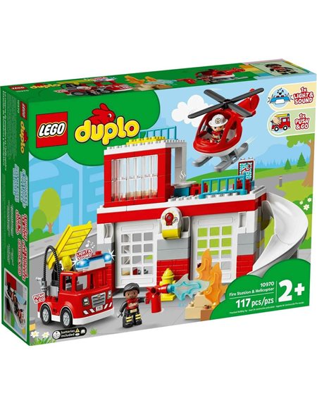 Lego Duplo Fire Station & Helicopter - 10970
