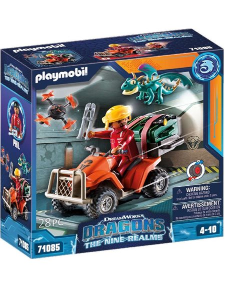 Playmobil Dragons The Nine Realms Phil Με Τετρατροχη Μοτοσικλετα ATV - 71085