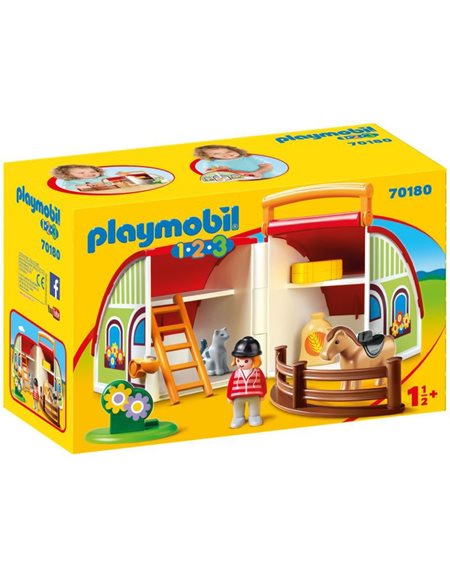 Playmobil 1.2.3 Αχυρώνας-Βαλιτσάκι 1.2.3 - 70180
