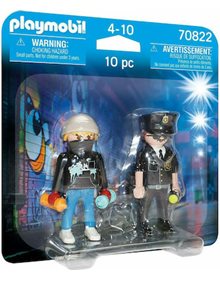 Playmobil City Action Duopack Αστυνομικός Και Καλλιτέχνης Γκράφιτι - 70822 Playmobil Playmobil
