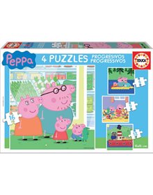 Παζλ Educa Peppa Pig 4 Σε 1 - 15918 Educa Παιδικά Puzzle