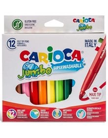 Μαρκαδοροι Jumbo Χοντροι 12τμχ | Carioca - 40569 Carioca Μαρκαδόροι