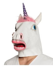 Αποκριατικη Μασκα Latex Μονοκερος Με Μαλλια - 300163 Clown Republic Αποκριάτικα Αξεσουάρ
