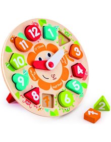 Ξυλινο Ρολοϊ Hape Happy Puzzles Chunky - E1622A Hape Εκπαιδευτικά