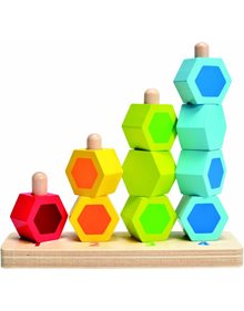 Ξύλινο Counting Stacker Hape Early Explorer - E0504 Hape Παιχνίδια Δραστηριοτήτων