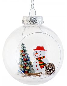 Χριστουγεννιάτικη Μπάλα (8cm) | Διάφανη (2 Σχέδια) -  53171 V. Christakopoulos Χριστουγεννιάτικες Μπάλες