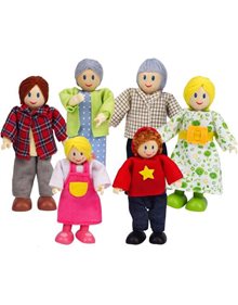 Hape Happy Family Ξυλινο Σετ Οικογενεια - E3500 Hape Κούκλες
