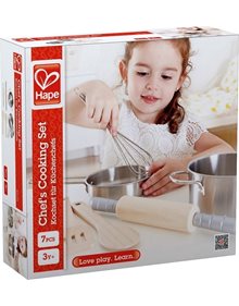 Hape Chef's Cooking Set Σετ Κατσαρόλες Και Αξεσουάρ Μαγειρέματος - E3137 Hape Κουζινικά