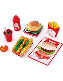 Ξυλινo Set Hape Playfully Delicious Fast Food - E3160B Hape Κουζινικά