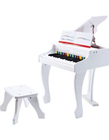 Ξυλινο Πιανο Hape Early Melodies Με 30 Κλειδια Deluxe Λευκό - E0338 Hape Μουσικά Όργανα