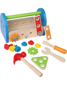 Hape Early Explorer Ξυλινο Κασελακι Εργαλειων Fix It Tool Box - E3001 Hape Εργαλεία