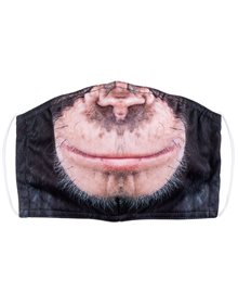 Αποκριατικη Υφασματινη Μασκα Προσωπου Μαιμου - 571356783 Clown Republic Μάσκες