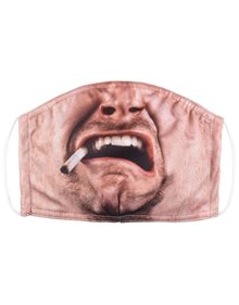 Αποκριατικη Υφασματινη Μασκα Προσωπου Καπνιστη - 571356782 Clown Republic Μάσκες