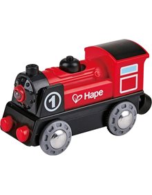 Ξυλινο Βαγονι No1 Hape B/O Με Φως - E3703 Hape Τρένα