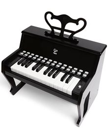 Ξυλινο Πιανο Hape Early Melodies Learn With Lights Black - E0627 Hape Μουσικά Όργανα