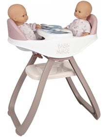 Καρεκλακι Smoby Baby Nurse Twin High Chair Μπεζ - 7600220371 Smoby Κούκλες