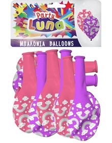 Μπαλονια Luna Σετ 8Tμχ 36x29 Ουρανιο Τοξο - 000088940 Luna Μπαλόνια