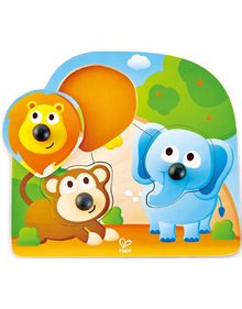 Ξυλινο Παζλ Hape Happy Puzzles Big Nose Jungle - E1310 Hape Παιχνίδια Δραστηριοτήτων