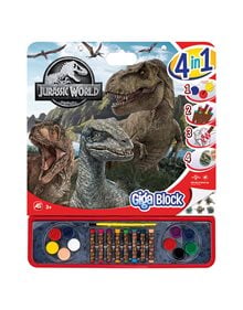 Σετ Ζωγραφικης Giga Block 4 Σε 1 Jurassic World - 1023 - 62745 As Company Μπλόκ