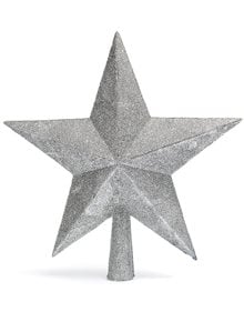 Χριστουγεννιάτικη Κορυφή Αστέρι Με Glitter 25εκ Ασημί - 5809 V. Christakopoulos Χριστουγεννιάτικα Στολίδια