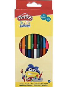 Play-Doh Ξυλομπογιες Διπλη Μυτη Τριγωνικες 12 Χρωματα - 320-20004 GIM Ξυλομπογιές