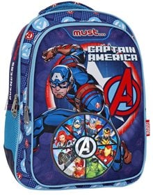 Σακιδιο Πλατης Δημοτικου Avengers Captain America 2023 - 506087 Must Τσάντες Δημοτικού