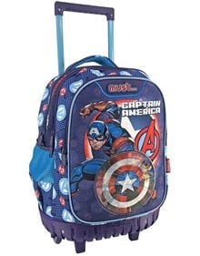 Σακιδιο Trolley Δημοτικου Avengers Captain America 2023 - 506096 Must Τσάντες Τρόλεϊ