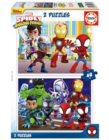 Παζλ 2X48 Educa Ξύλινο Spidey And His Amazing Friends - 19678 Educa Παιδικά Puzzle