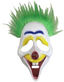 Αποκριάτικη Μάσκα Κλόουν Με Πράσινα Μαλλιά - 232209 Carnavalista Μάσκες