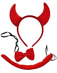 Αποκριάτικο Σετ Μεταμφίεσης Διαβολάκι 3Τμχ - 23302 Carnavalista Αξεσουάρ Κεφαλιού