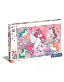 Παζλ 24pcs Jolly Unicorns - Super Color | Clementoni - 1200-28525 As Company Παιδικά Puzzle