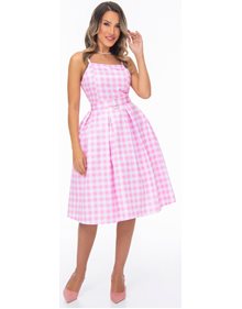 Αποκριάτικο Φόρεμα Ενηλίκων Ροζ Ρετρό - 512 V. Christakopoulos Αποκριάτικες Στολές Γυναικείες