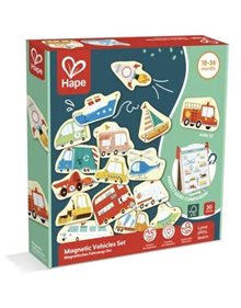 Hape Early Explorer Ξύλινο Magnetic Vehicles Set - E2008A Hape Κατασκευές