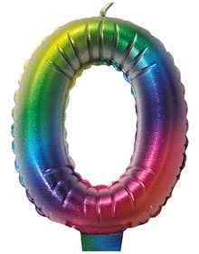 Κερί Γενεθλίων Rainbow Foil #0 | Procos - 092675 Procos Κεράκια