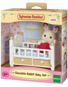 Sylvanian Families Chocolate Rabbit Baby Set Baby Bed - 5017 Sylvanian Families Κούκλες