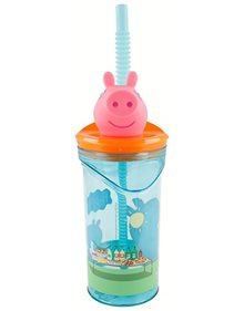 Ποτήρι Με Καλαμάκι 3D Peppa Pig Core 360ml - 530-48666 Stor Τσάντες και Δοχεία Φαγητού